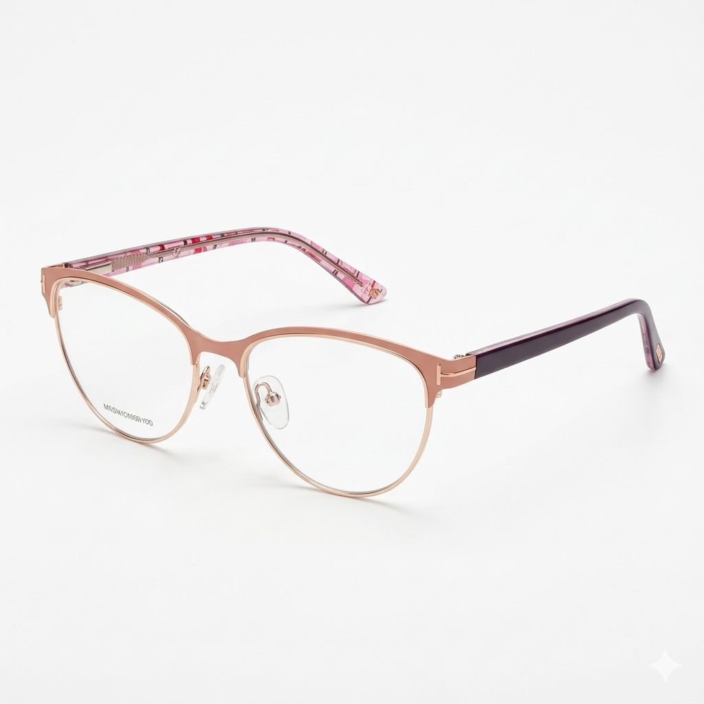 Armazón Oftálmico NEW 9717B ROSA/DORADO/MORADO/TRANSPARENTE