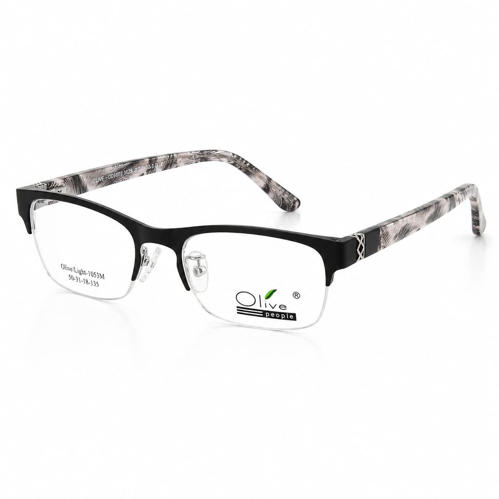 Armazón Oftálmico Olive People Light-1053M Negro/Estampado