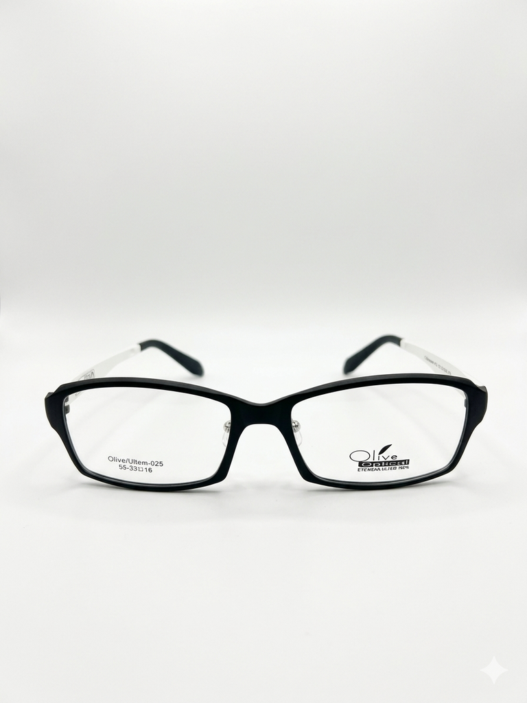 Armazón Oftálmico Olive Optical ultem-025 Negro/Blanco