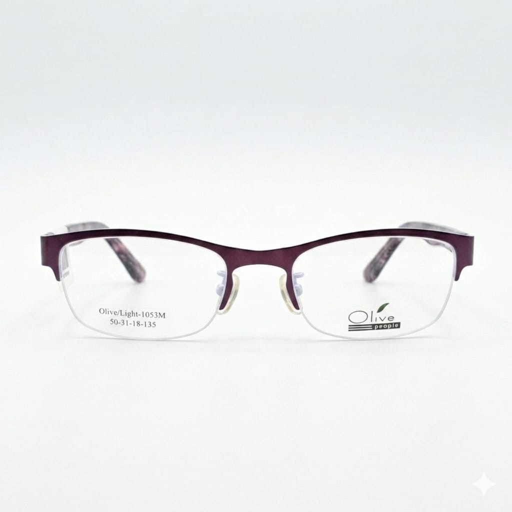 Armazón Oftálmico Olive People Light-1053M Vino/Rosa/Estampado