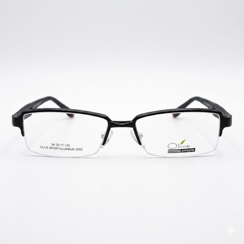 Armazón Oftálmico Olive People ALUMINUM-2002 Negro/Rojo