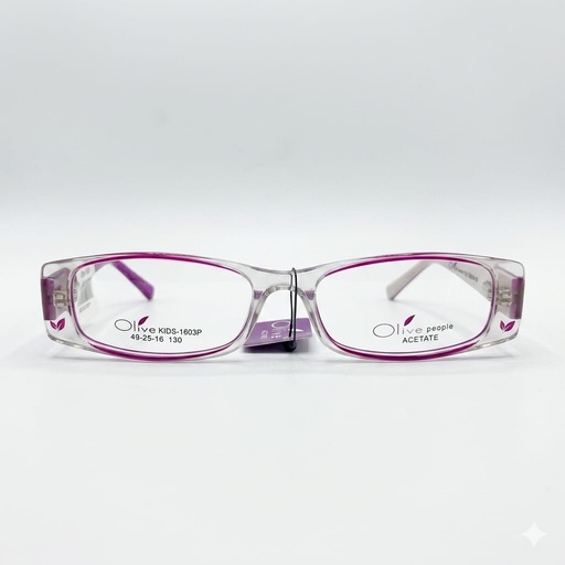 [AOLSKI3PMODO] Armazón Oftálmico/Kids Olive Kids KIDS-1603P Morado/Transparente/Estampado
