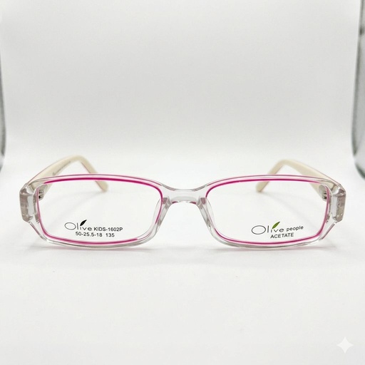 [AOLSKI02RODO] Armazón Oftálmico/Kids Olive Kids KIDS-1602 Rosa/Transparente/Estampado